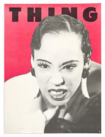 THING PUBLISHING Poster and ephemera for the Chicago Black LGBTQ magazine Thing: She Knows Who She Is.